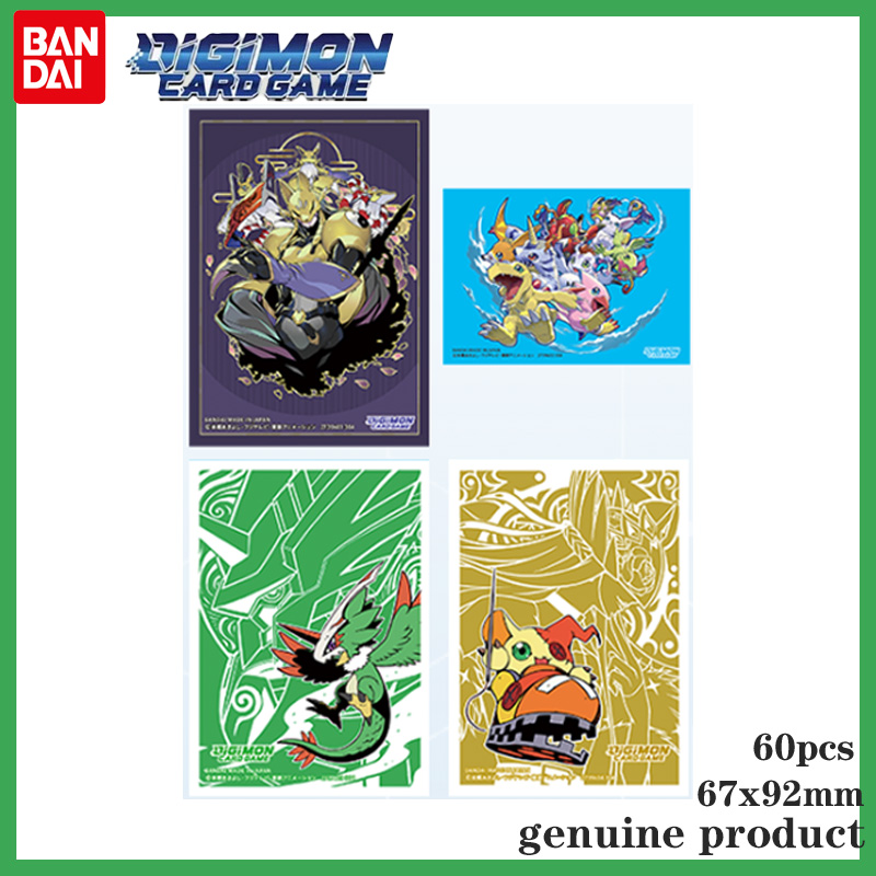 Card Penny Sleeve - Digimon-Kartenhüllen, 60-teiliges Set, offizielle Bandai-Hüllen mit